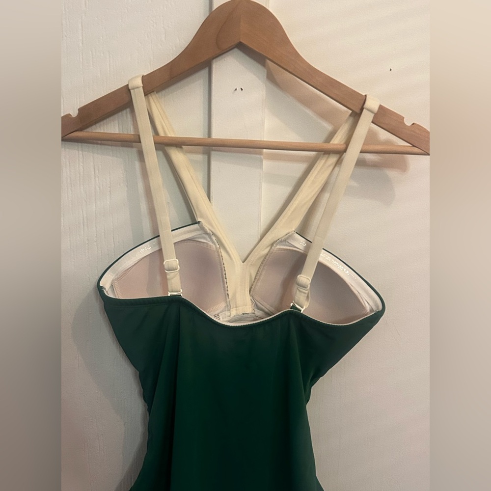 Boden Corsica V Neck Swimsuit Green , Size 6R - Picture 6 of 10